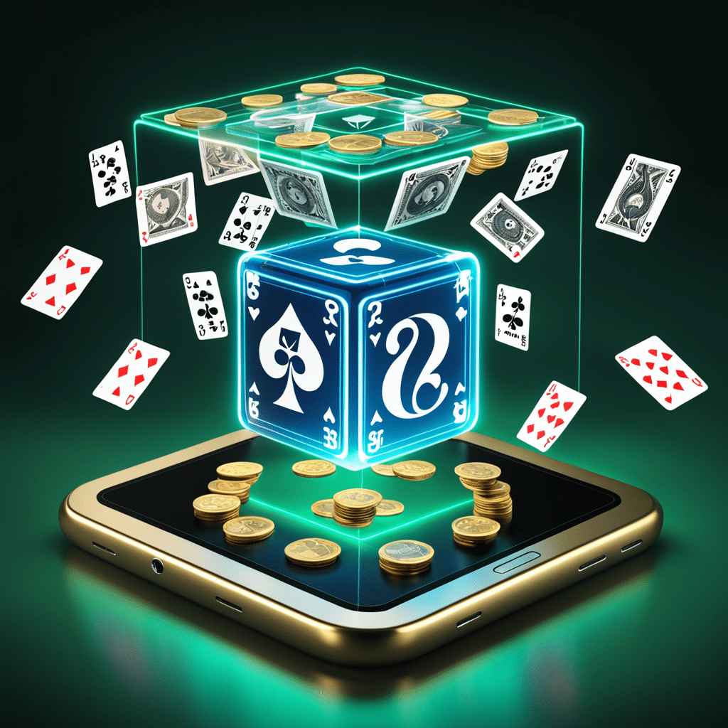 3d render of a floating cube each face displaying a different solitaire game in progress central s