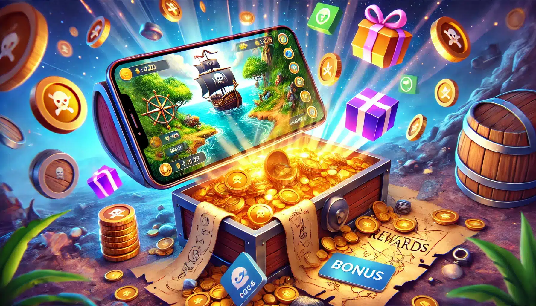 Treasure map rewards