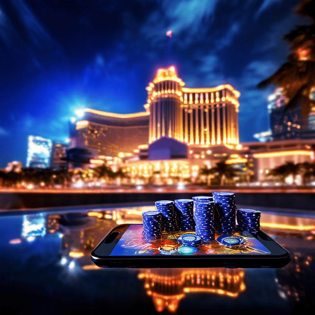 luxurious 3d rendering of borgata casinos iconic facade at night with dazzling lights foreground